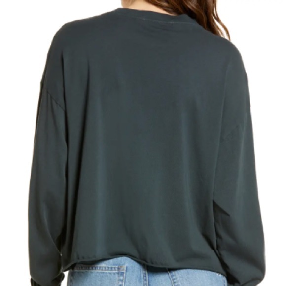 Daydreamer AC/DC Crop Graphic Band Tee Sweatshirt S Vintage Black NWT - Picture 2 of 11